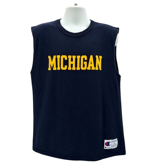 Champion Other - Vintage Champion Mens Large Tank Top Michigan Wolverines Spell Out T-Shirt USA